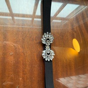 BCBG Maxazria bedazzled clasp elastic belt